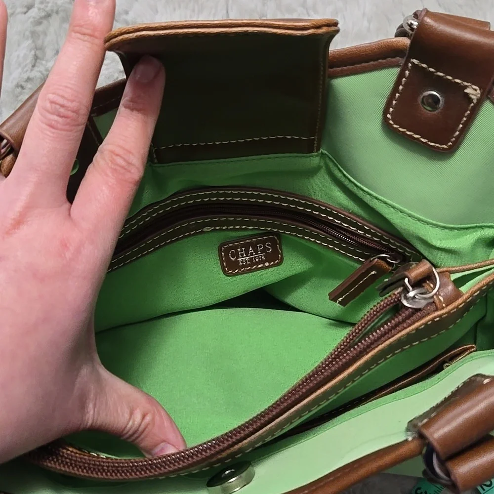 CHAMPS Lime Green Nylon Shoulder Bag